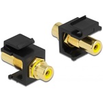 Delock RCA -> RCA F/F keystone modul fekete-sárga