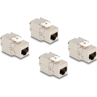 Delock Keystone modul, RJ45-aljzat Cat.6A STP 4 db.-os