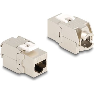 Delock Keystone modul, RJ45-aljzat Cat.6A STP 4 db.-os