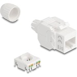Delock Keystone modul RJ45 aljzat LSA Cat.6A UTP 180  szerszám nélküli, kábelátvezetővel