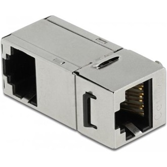 Delock Keystone modul, RJ45-aljzat - RJ45-aljzat, Cat.6A, 90 fokos szögű