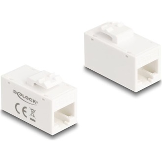 Delock Keystone modul, RJ45-aljzat - RJ45-aljzat, Cat.6A UTP fehér