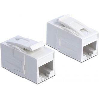 Delock Keystone modul, RJ45-aljzat > RJ45-aljzat, Cat.6A UTP, fehér