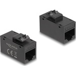 Delock Keystone modul, RJ45-aljzat - RJ45-aljzat, Cat.6A UTP fekete