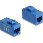 Delock Keystone modul, RJ45-aljzat - RJ45-aljzat, Cat.6A UTP kék