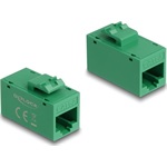 Delock Keystone modul, RJ45-aljzat - RJ45-aljzat, Cat.6A UTP zöld