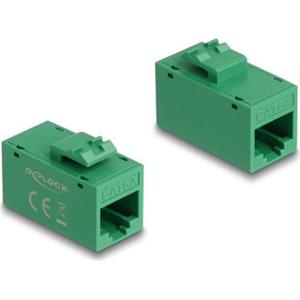 Delock Keystone modul, RJ45-aljzat - RJ45-aljzat, Cat.6A UTP zöld