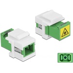 Delock SC Simplex -> SC Simplex F/F keystone modul fehér-zöld single-mode, laser protection