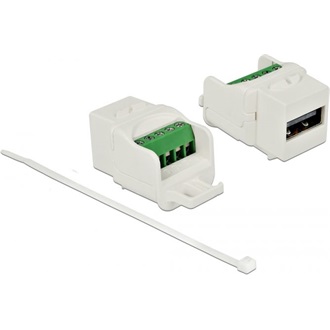 Delock Keystone modul USB 2.0 A anya sorkapocs modul, fehér