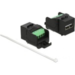 Delock Keystone modul USB 2.0 A anya sorkapocs modul, fekete