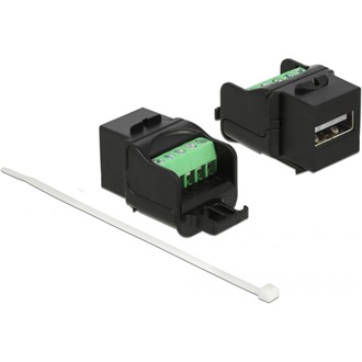 Delock Keystone modul USB 2.0 A anya sorkapocs modul, fekete