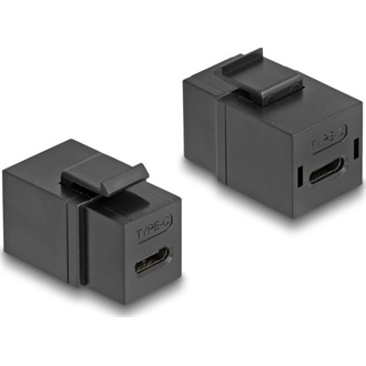 Delock Keystone modul USB 2.0 Type-C  anya   anya fekete színű