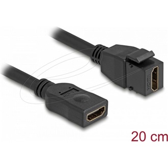 Delock HDMI 2.1 F/F keystone modul 0.2m fekete