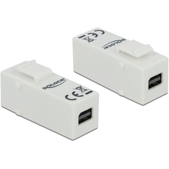 Delock Keystone modul, mini DisplayPort-csatlakozóhüvely > mini DisplayPort-csatlakozóhüvely