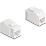 Delock Keystone modul összekötő RJ45 aljzat RJ45 aljzat, Cat.6A UTP, fehér
