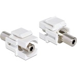Delock Jack stereo 3,5mm (3pin) -> Jack stereo 3,5mm (3pin) F/F keystone modul fehér