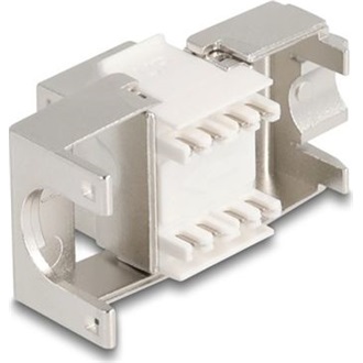 Delock Keystone modul, vékony / rövid RJ45 jack - LSA Cat.6A árnyékolt 180  szerszámmentes csatlakozó