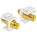 Delock RCA F/F Keystone modul sárga
