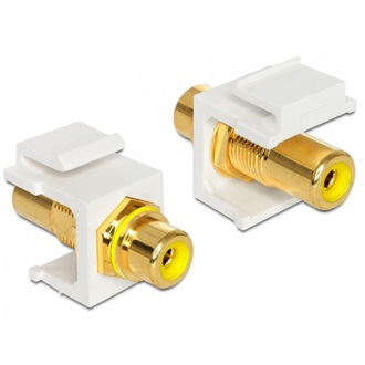 Delock RCA F/F Keystone modul sárga