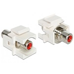 Delock RCA F/F Keystone modul piros