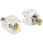 Delock RCA F/F Keystone modul sárga