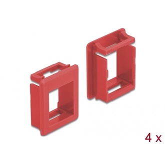 Delock Keystone modultartó tokokhoz (4 db) piros