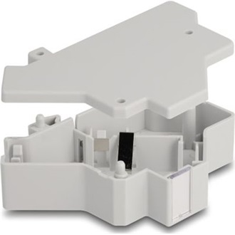 Delock Keystone tartó DIN sínhez alappal szürke