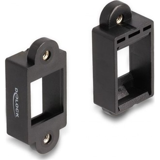 Delock Keystone tartó fekete csavaros csatlakozással szereléshez