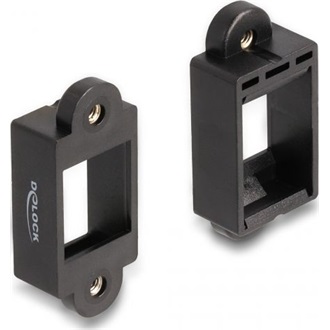 Delock Keystone tartó fekete csavaros csatlakozással szereléshez