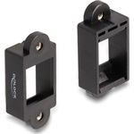 Delock Keystone tartó fekete csavaros csatlakozással szereléshez