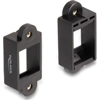 Delock Keystone tartó fekete csavaros csatlakozással szereléshez