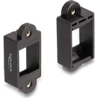 Delock Keystone tartó fekete csavaros csatlakozással szereléshez