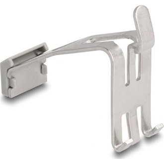 Delock Keystone tartó felcímkézhető felülettel 1 port DIN sínhez fém