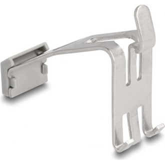 Delock Keystone tartó felcímkézhető felülettel 1 port DIN sínhez fém