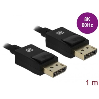 Delock DisplayPort 1.4 -> DisplayPort 1.4 M/M video kábel 1m fekete Coaxial
