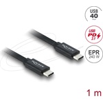Delock Koaxiális USB 40 Gbps kábel USB PD 3.1 240 W 1 m