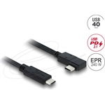 Delock Koaxiális USB 40 Gbps kábel ívelt bal / jobb USB PD 3.1 240 W 1 m