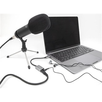 Delock Külső USB Type-C  csatlakozójú hangkártya 2 x 3,5 mm sztereo jack Plug & Play audio adapterrel