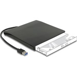 Delock Külső váz 12,7 mm magasságú, 5.25  Slim SATA meghajtókhoz SuperSpeed USB 5 Gbps A-típusú apa csatlakozóval