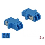Delock LC Duplex -> LC Duplex F/F adapter kék Single-mode, 2db