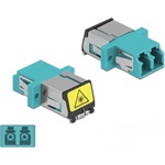 Delock LC optikai szálas csatlakozó Párosító lézervédő zárral / borítással Duplex anya - LC Duplex a