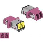 Delock LC optikai szálas csatlakozó Párosító lézervédő zárral / borítással Duplex anya - LC Duplex a