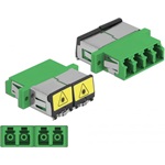 Delock LC optikai szálas csatlakozó Párosító lézervédő zárral / borítással Quad anya - LC Quad anya,