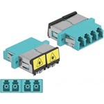 Delock LC optikai szálas csatlakozó Párosító lézervédő zárral / borítással Quad anya - LC Quad anya,