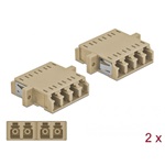 Delock LC Quad -> LC Quad F/F adapter bézs multi-mode OM1/OM2, 2db