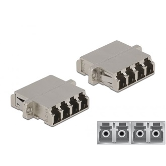 Delock LC Quad -> LC Quad F/F adapter fém single-mode