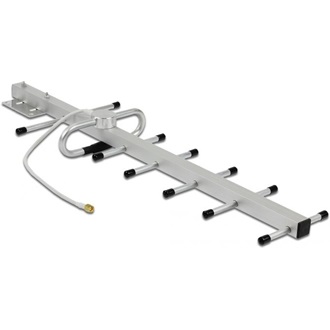 Delock LPWAN 806 - 896 MHz Yagi antenna SMA-dugó 10 dBi irányított, rögzített, kültéri fali és állít