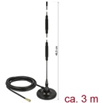 Delock LTE antenna SMA-dugó 7 dBi irányítatlan, rögzített, mágneses talppal és csatlakozókábellel (R