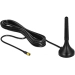 Delock LTE antenna SMA-dugó 1 - 2 dBi irányítatlan, rögzített, mágneses talppal és csatlakozókábelle