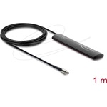 Delock LTE antenna TS9-dugó 1,5 dBi mindenirányú RG-174-es csatlakozó kábellel biztosított, 1 m öntapadós csatlakozás kü